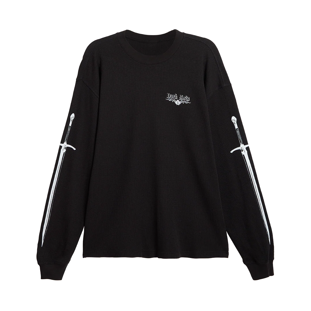 LONGSWORD WAFFLE KNIT LONG-SLEEVE - Black