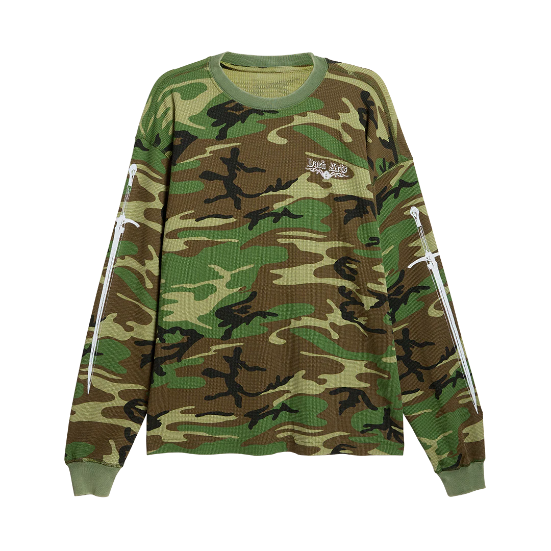 LONGSWORD WAFFLE KNIT LONG-SLEEVE - Camo